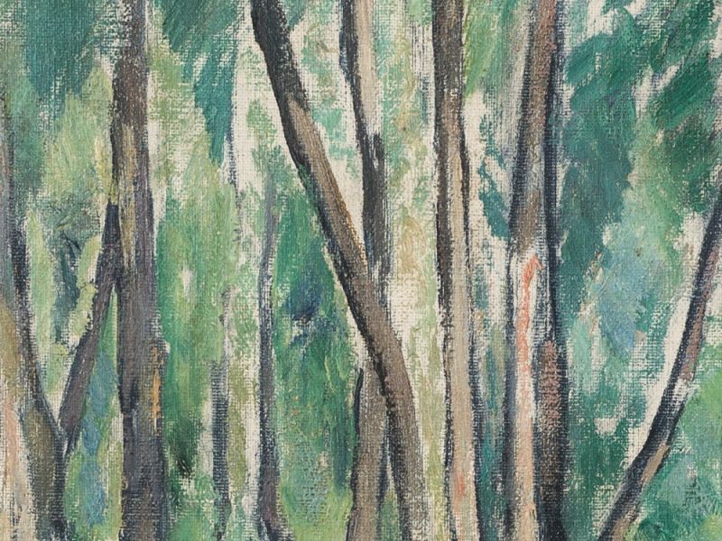 Gustave René Pierre (1875-1939), Baumlandschaft, Öl, um 1900 Öl auf LeinwandFrankreich, um - Image 6 of 10