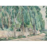 Gustave René Pierre (1875-1939), Baumlandschaft, Öl, um 1900 Öl auf LeinwandFrankreich, um