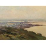 Ludmila Morozowa (1907-1997), Panoramaansicht auf Kiew, 1943 Öl auf Leinwand, auf Hartfaserplatte