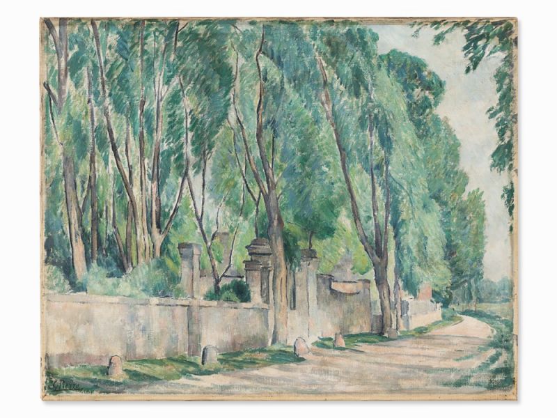Gustave René Pierre (1875-1939), Baumlandschaft, Öl, um 1900 Öl auf LeinwandFrankreich, um - Image 3 of 10