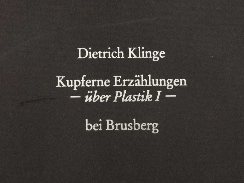 Dietrich Klinge, Kupferne Erzählungen, 10 Radierungen, 1991 Mappenwerk mit 10 Radierungen mit Vernis - Image 13 of 14