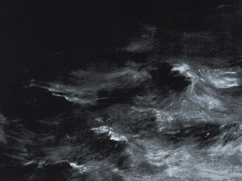 Tacita Dean, Horizon/Rain/Filthy Weather, 3 Serigrafien, 1998 Folge von 3 Serigrafien auf schwarz - Image 5 of 11