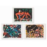 A.R. Penck, Aus „Berlin Suite“, 3 Farbaquatinten, 1990 3 Farbaquatinten auf festem Velin