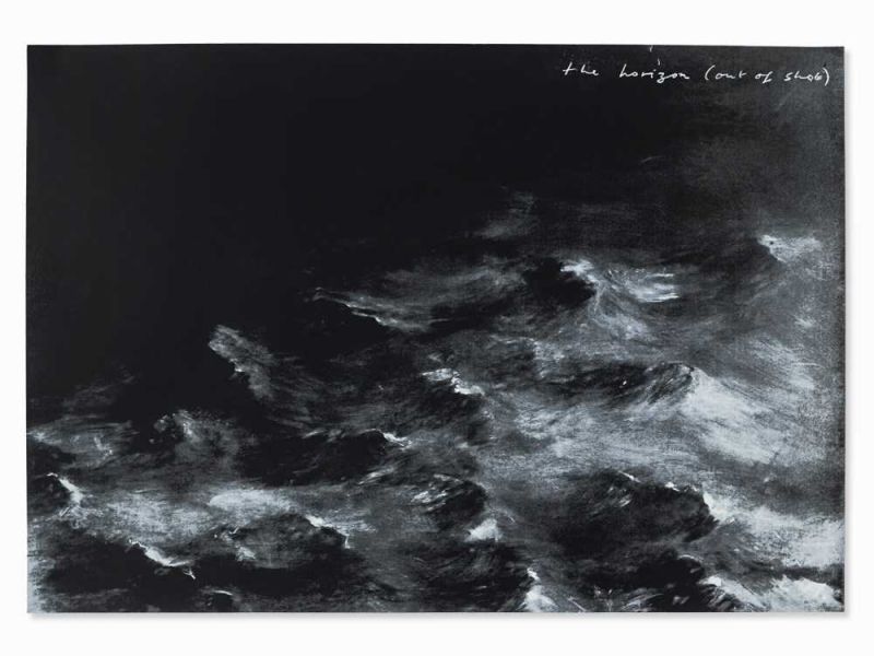 Tacita Dean, Horizon/Rain/Filthy Weather, 3 Serigrafien, 1998 Folge von 3 Serigrafien auf schwarz - Image 2 of 11