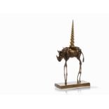 Salvador Dalí (1904-1989), Le Rhinocéros cosmique, Bronze, 1956 Bronze, Braun und Gold