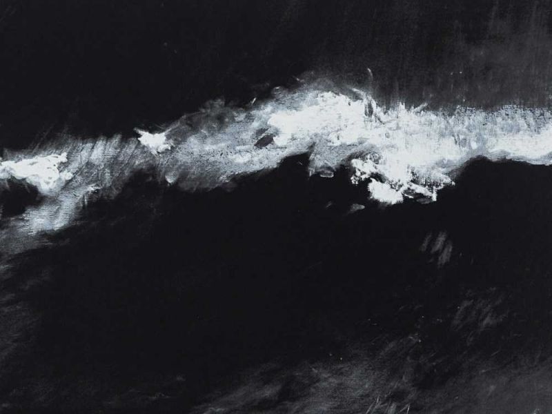 Tacita Dean, Horizon/Rain/Filthy Weather, 3 Serigrafien, 1998 Folge von 3 Serigrafien auf schwarz - Image 10 of 11