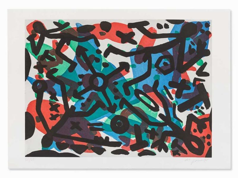 A.R. Penck, Aus „Berlin Suite“, 3 Farbaquatinten, 1990 3 Farbaquatinten auf festem Velin - Image 5 of 12