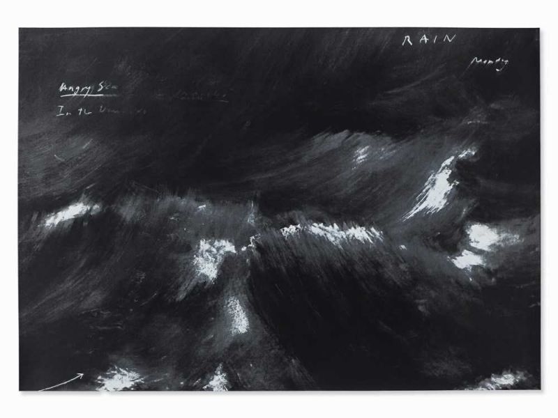 Tacita Dean, Horizon/Rain/Filthy Weather, 3 Serigrafien, 1998 Folge von 3 Serigrafien auf schwarz - Image 9 of 11