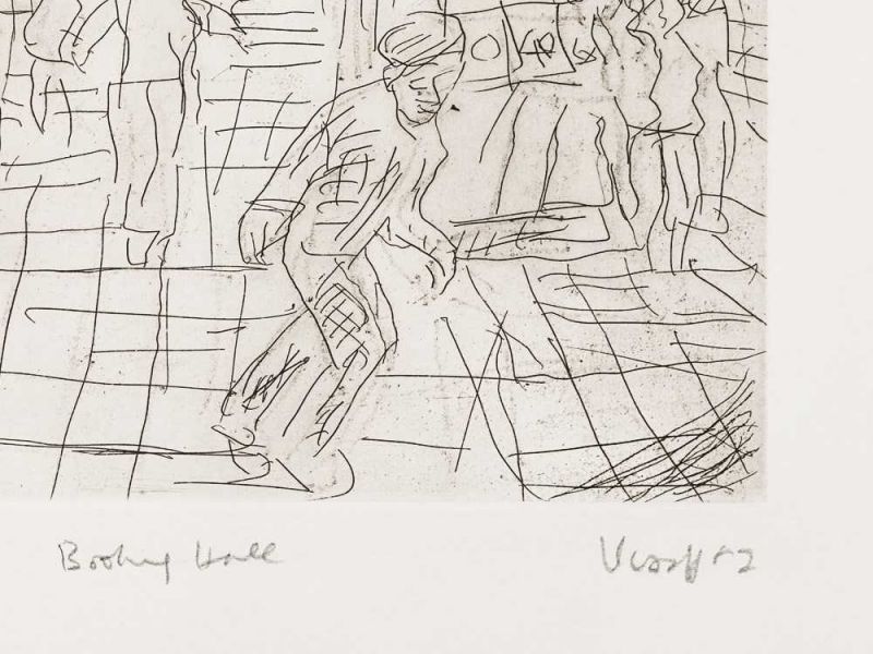 Leon Kossoff, The Booking Hall, Radierung, 1982 Radierung auf Velin „T H Saunders“ (Wasserzeichen) - Image 3 of 8