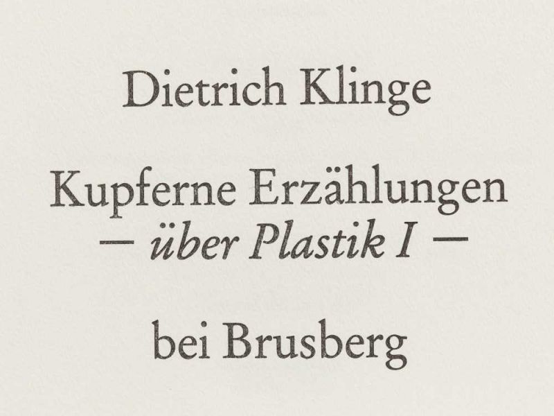 Dietrich Klinge, Kupferne Erzählungen, 10 Radierungen, 1991 Mappenwerk mit 10 Radierungen mit Vernis - Image 2 of 14