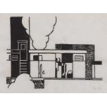 Gerd Arntz, Viehwagen, Holzschnitt, 1924 Holzschnitt auf dünnem JapanbüttenDeutschland, 1924Gerd