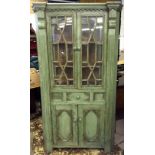 An Irish pine corner cabinet with Astral glazing.