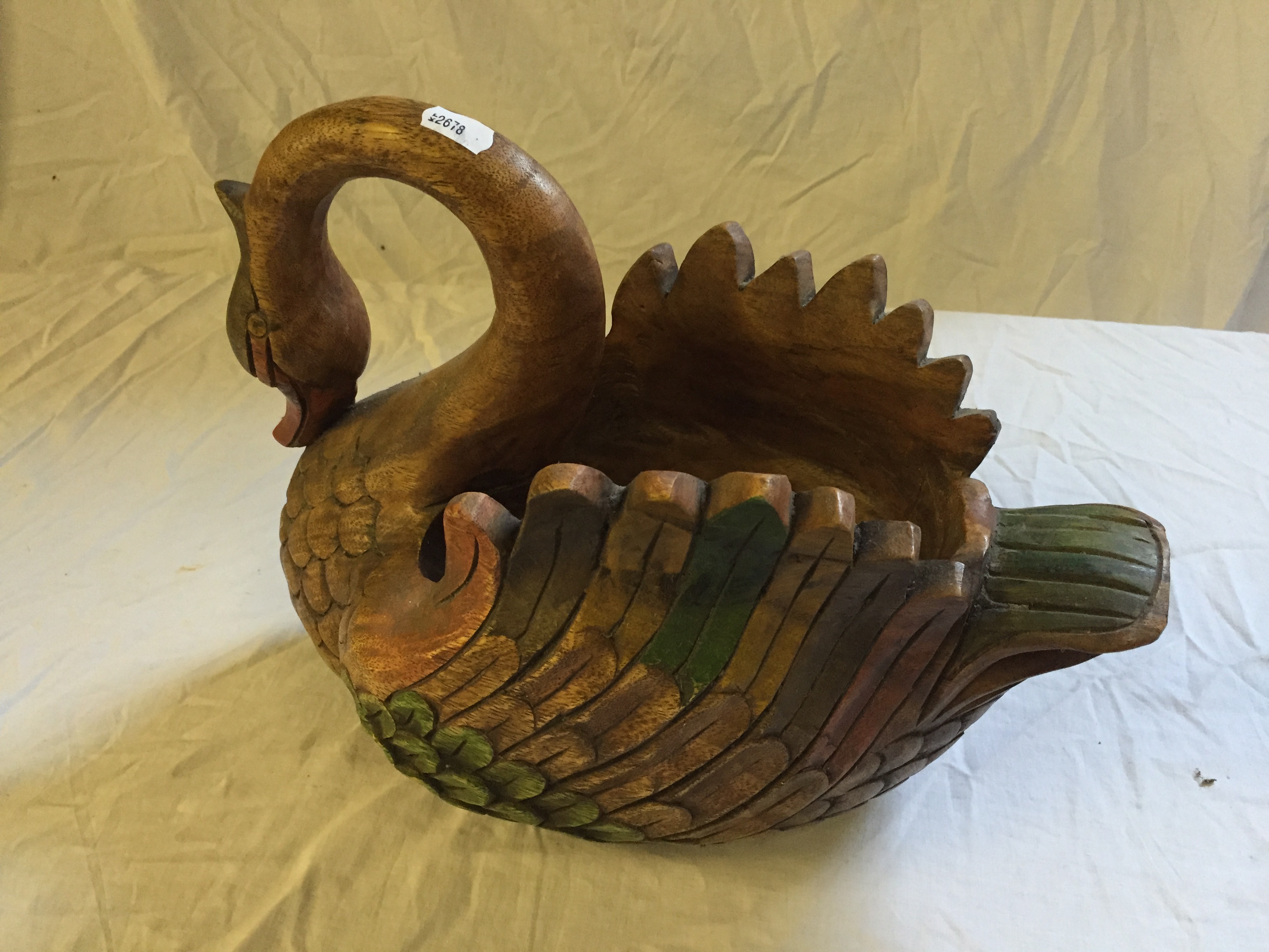 A wooden swan. - Image 2 of 2