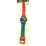 A promotional Swatch watch 2100 mm