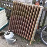 A cast iron radiator.