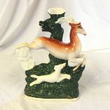 A Staffordshire flat back of a leaping s