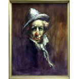 The Clown original oil by Barry Leighton
