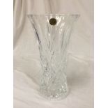 A  lead crystal vase.