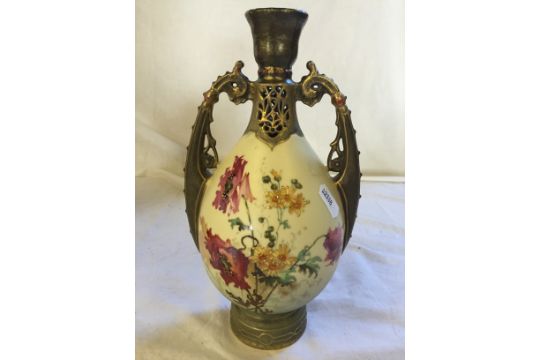 An Ernst Wahliss Viennese hand painted vase. - Image 1 of 4