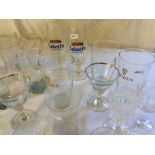 A selection of promotable drinks glasses.