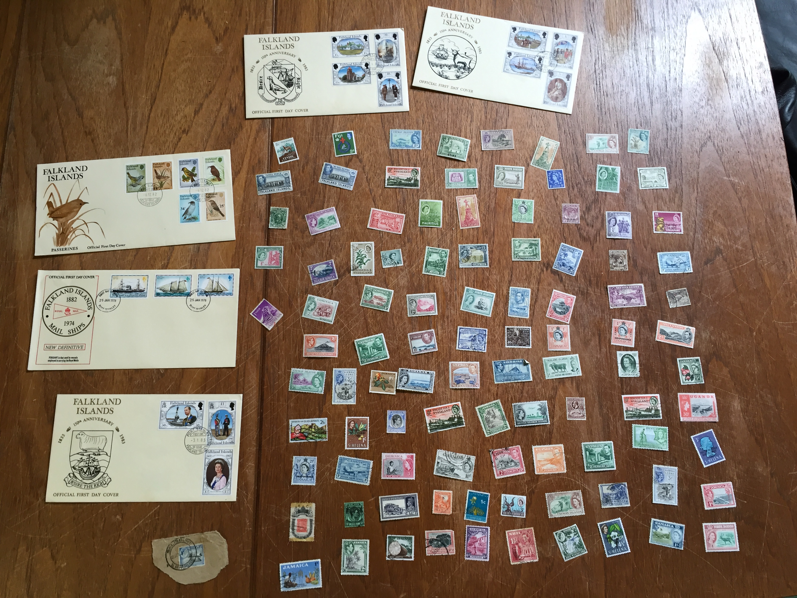 Various stamps and first day covers.