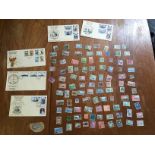 Various stamps and first day covers.