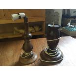 Two timber lamp bases.