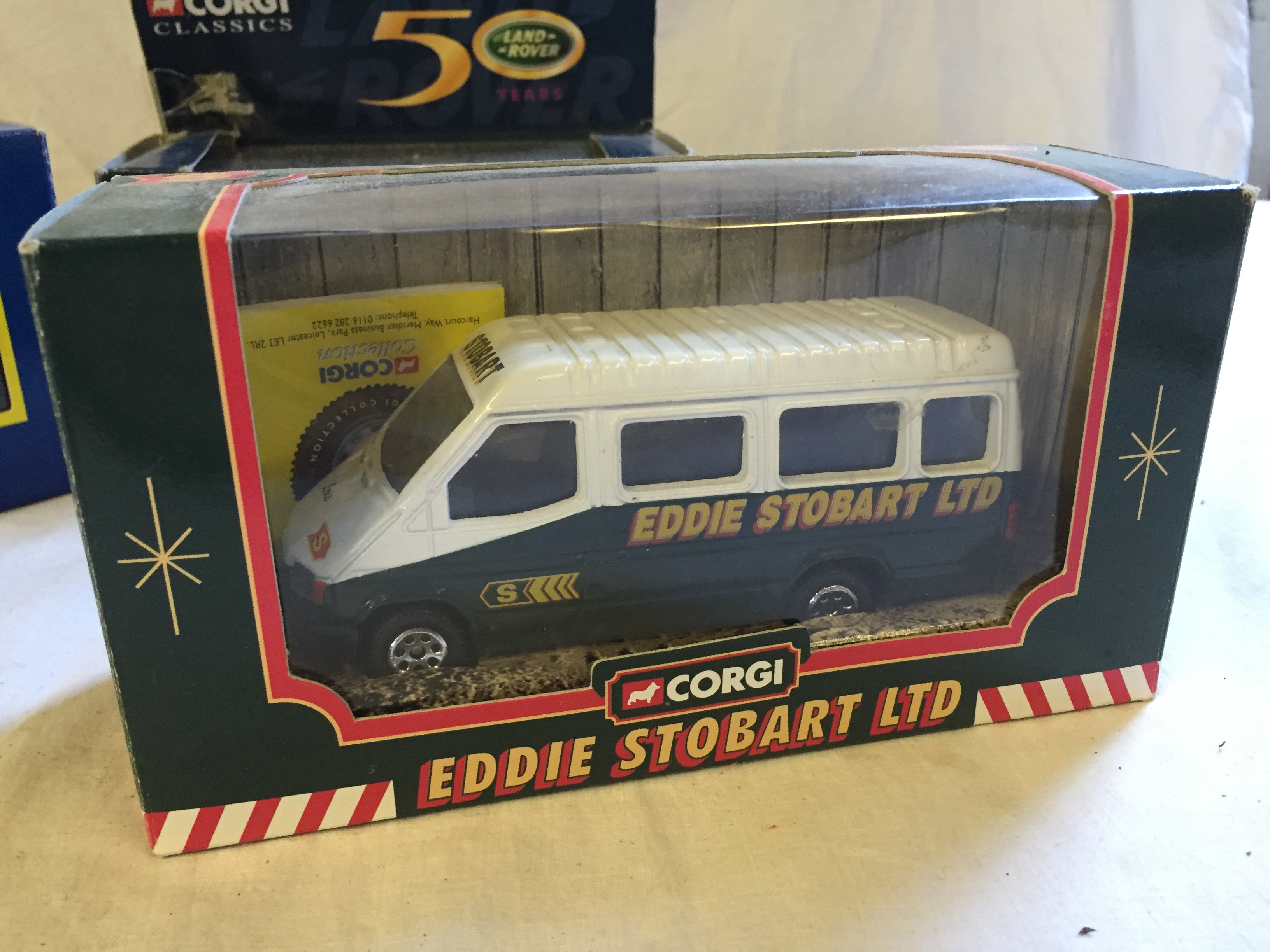 Three Corgi boxed toys Land Rover 50 years Eddie Stobart Van and Wiseman's Dairy. - Image 2 of 2