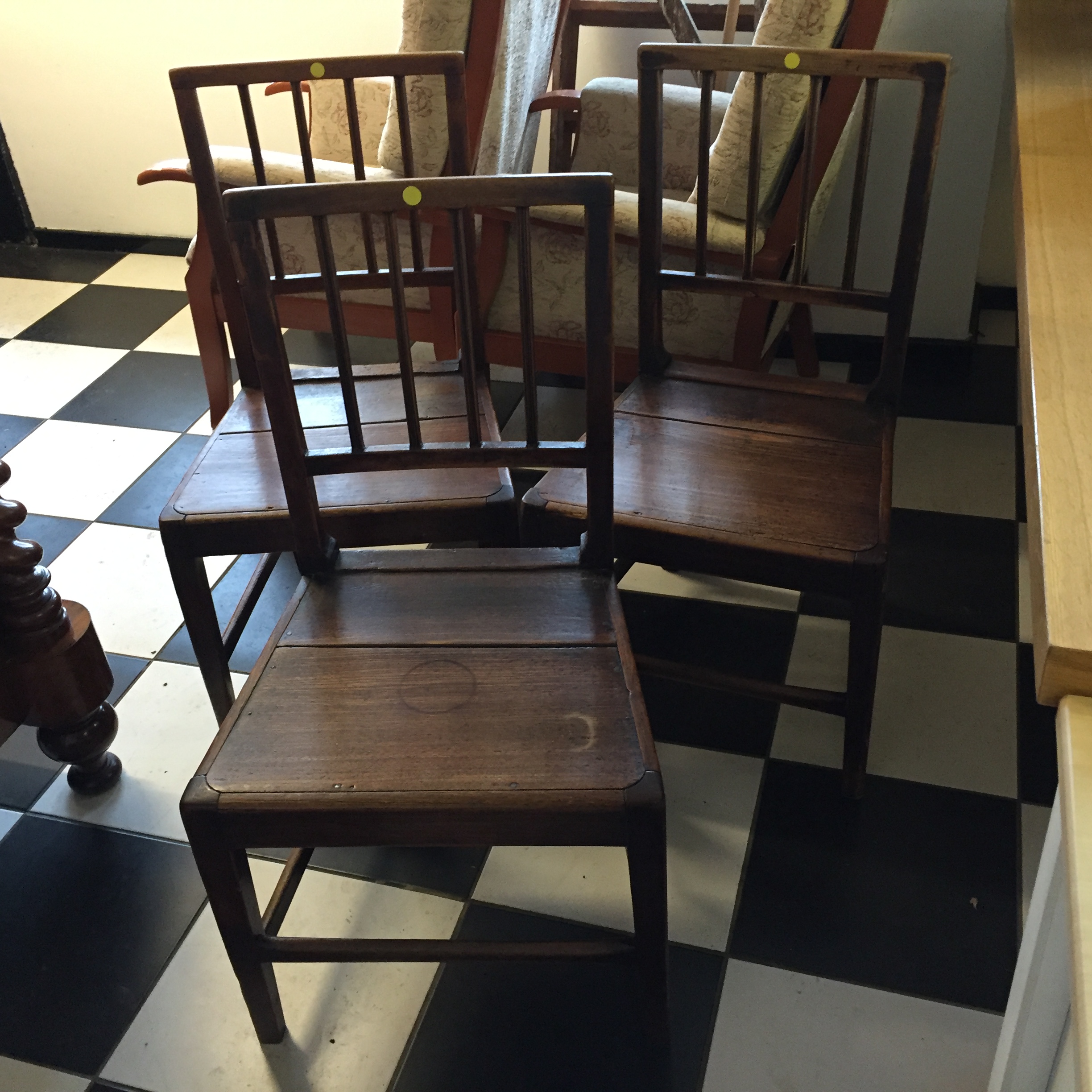 Three 18 th century provincial chairs.