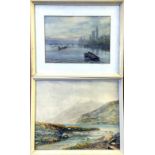 Two watercolours one G Barker 74 the other signed.