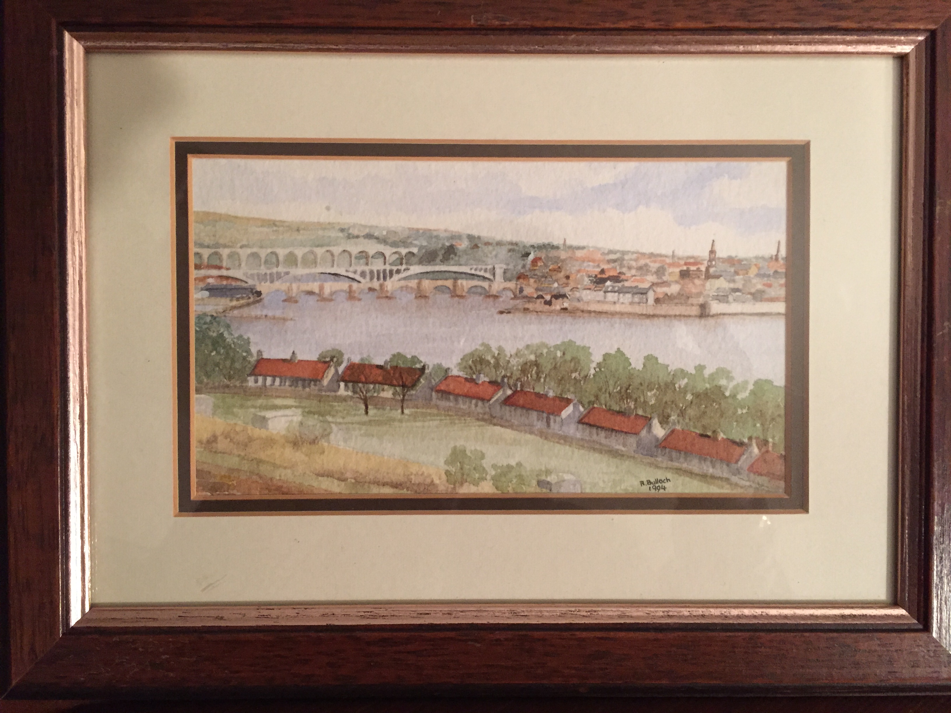 Three watercolours depicting Berwick upon Tweed by R Bulloch 1994 - Image 2 of 5