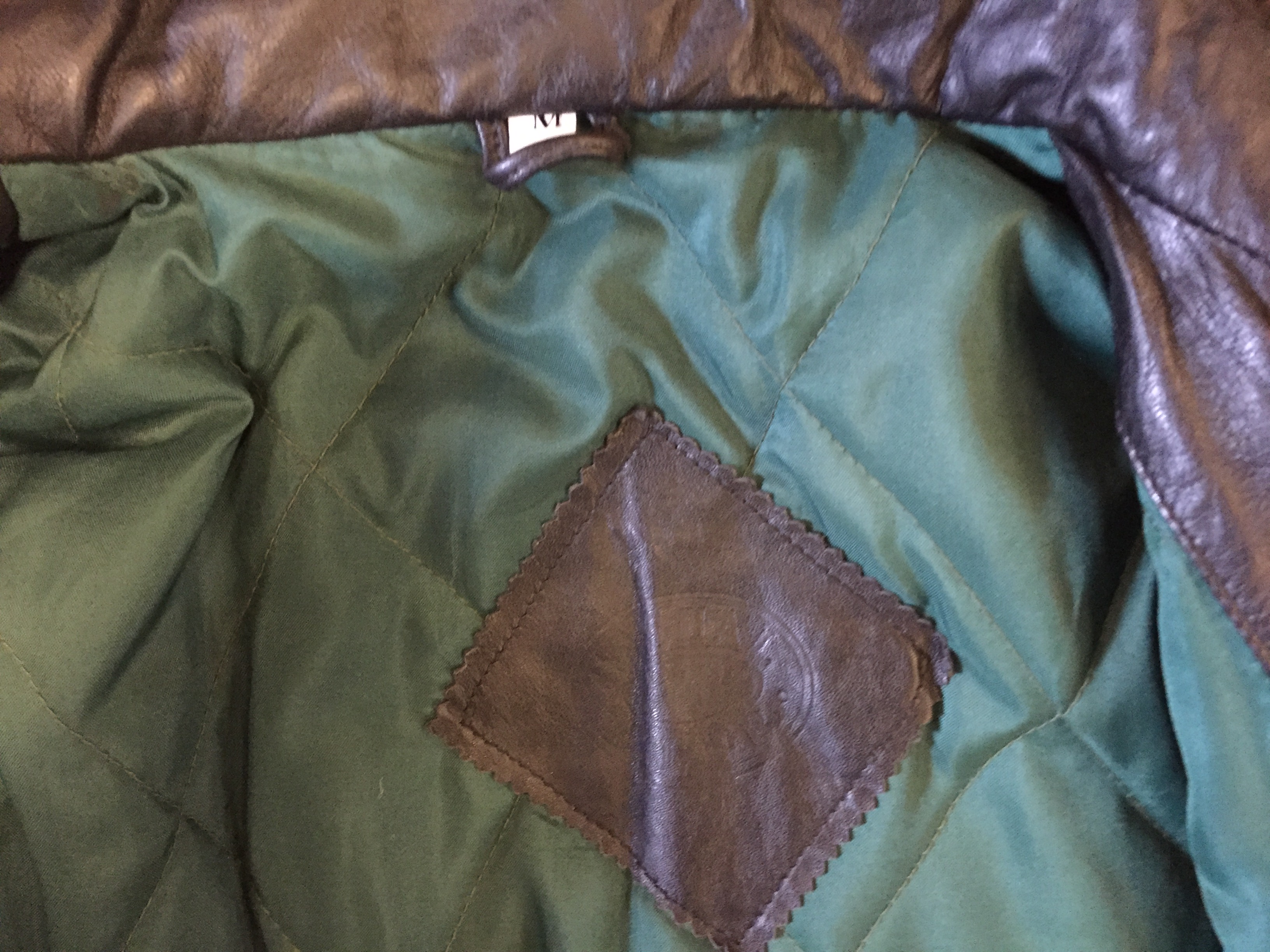 One medium one small bomber style leather jackets. - Image 2 of 3