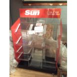 A Scottish Sun newspaper stand.