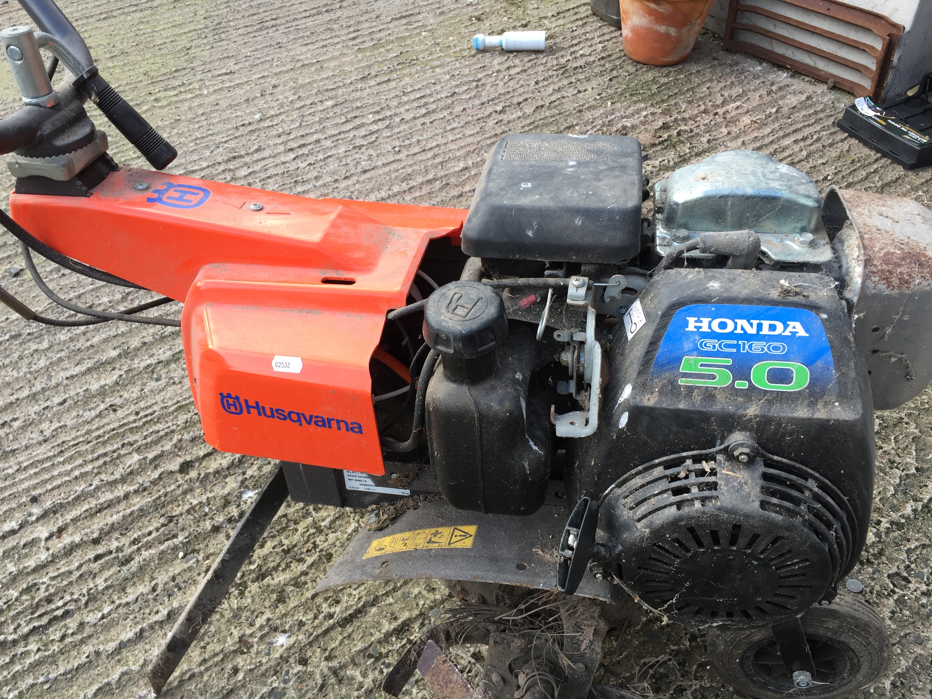 A Husqvarna rotovator with a Honda GC 16 - Image 3 of 4