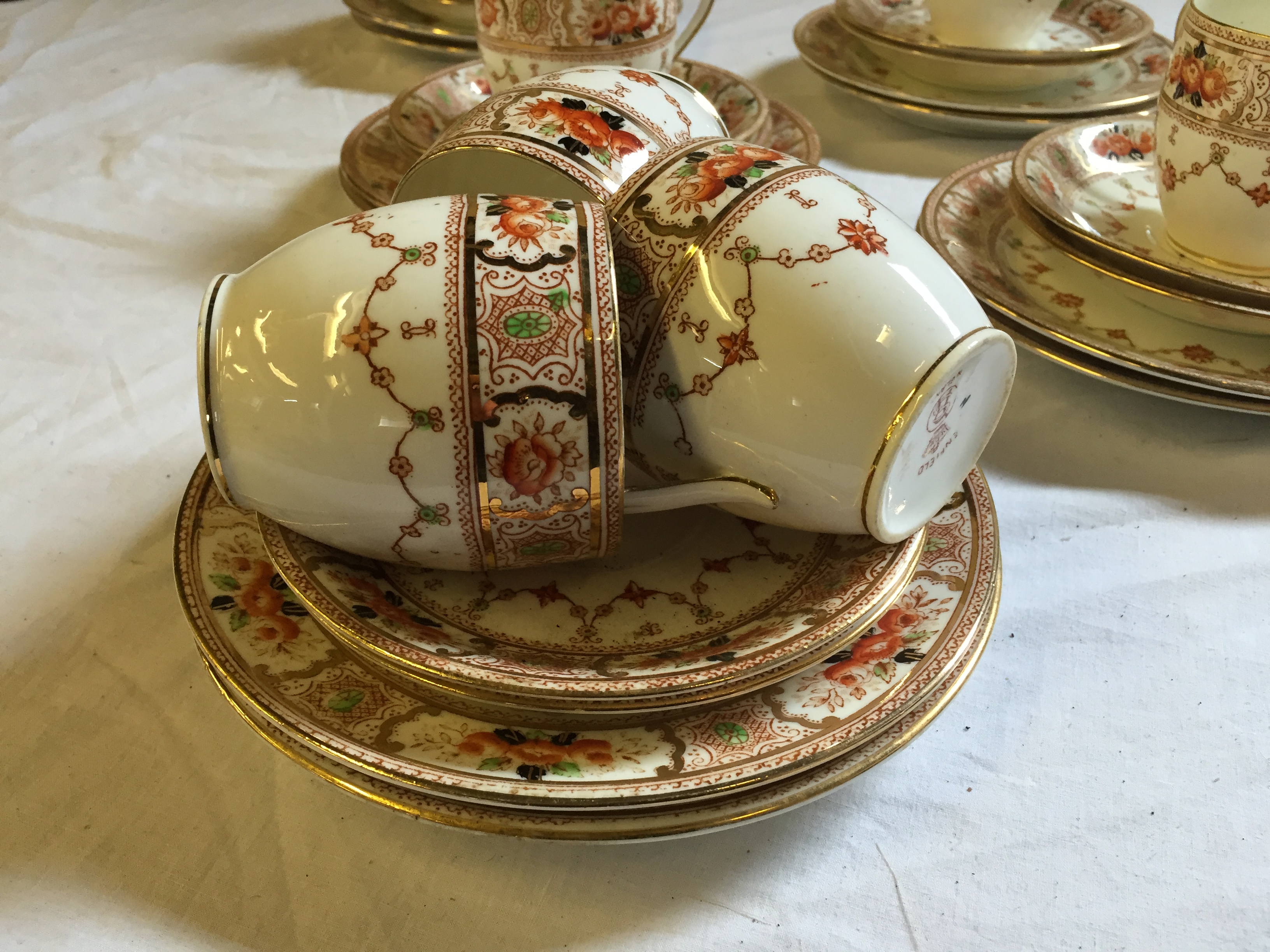 A part Enfield tea service. - Image 2 of 3