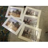 Five prints mostly horses as new sealed.