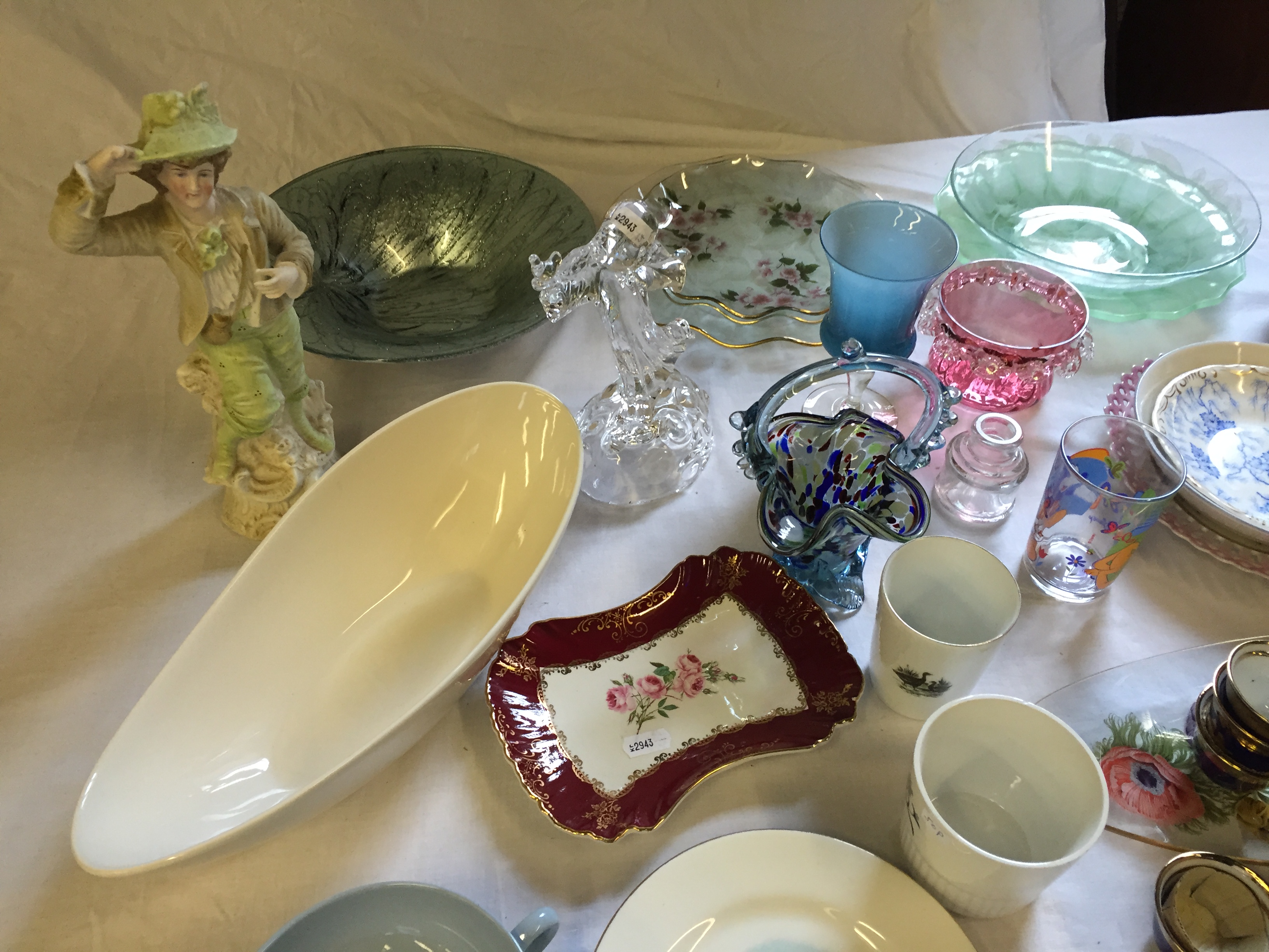 A large selection of various ceramics including art glass and Old Foley. - Image 2 of 6