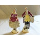 A pair of Staffordshire figurines.