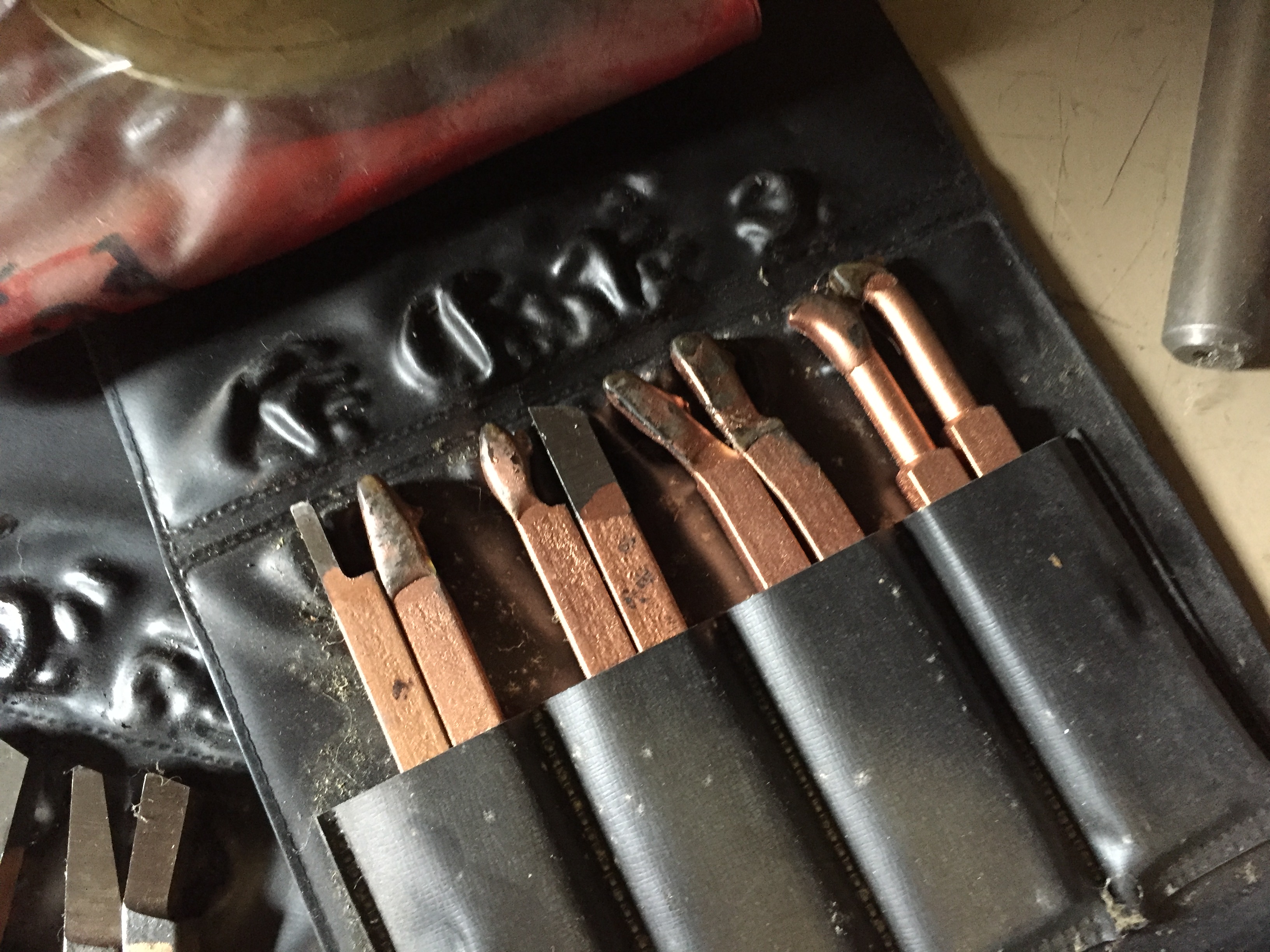 A Myford metal lathe Nottingham England mounted on a steel box tube bench. - Image 10 of 15