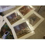 Four prints mostly horses as new sealed.