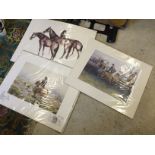Three prints mostly horses as new sealed.