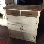 A 1950's solid free standing kitchen unit.