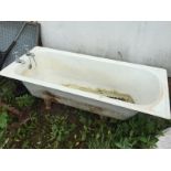 A cast iron bath.