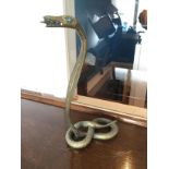 A brass snake.