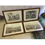 Four framed prints Napolen and battle scenes.
