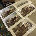 Five prints mostly horses as new sealed.