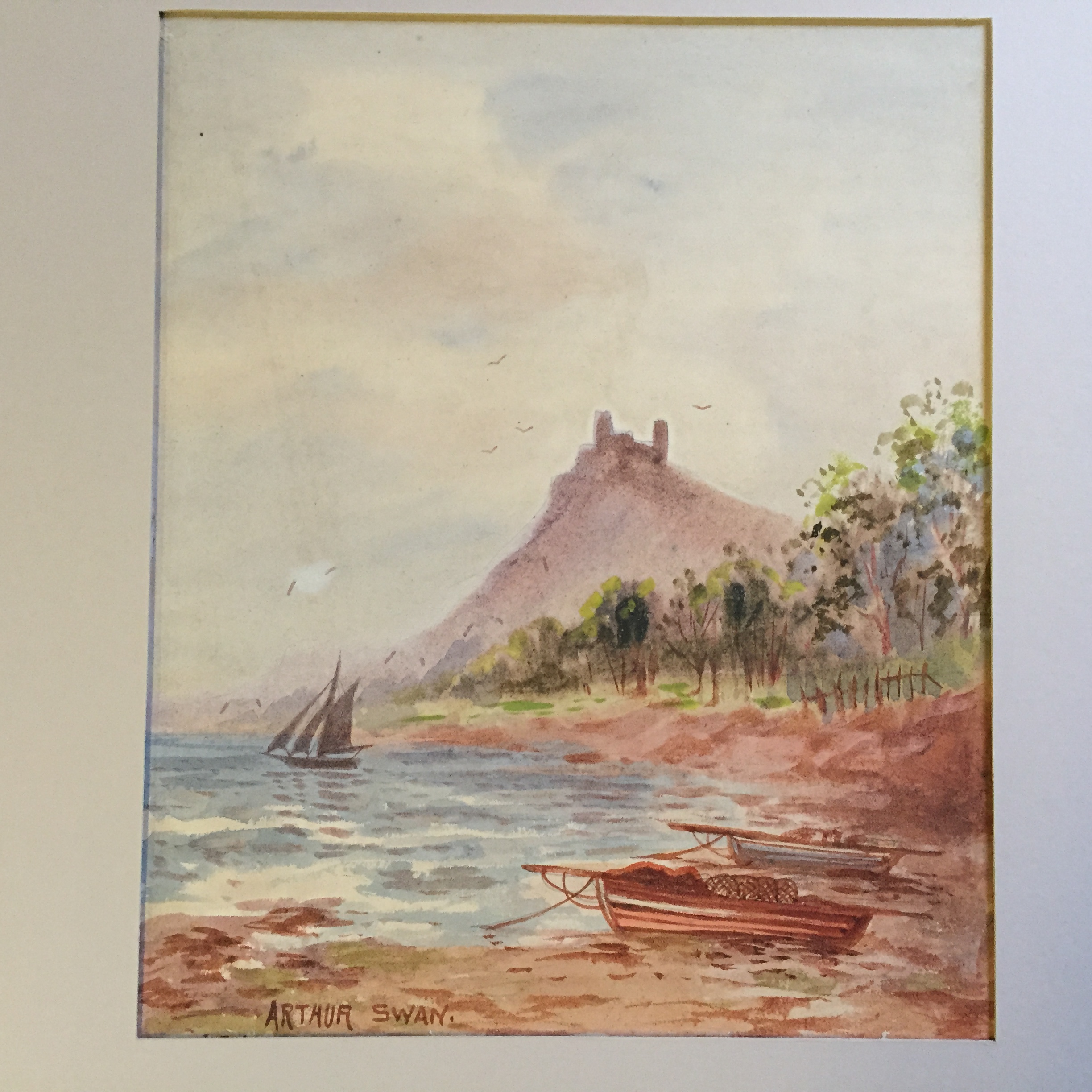 A pair of Victorian watercolours. - Image 3 of 3