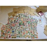 A large selection of world stamps.