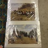 Two prints mostly horses as new sealed.