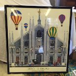 A large framed print Milano Il Duomo by Alfredo Pieramati